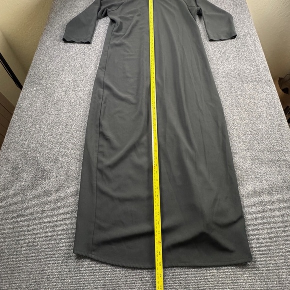 USHATAVA Maxi Dress Size Small Solid Black 3/4 Sleeve Minimalist - Picture 7 of 8